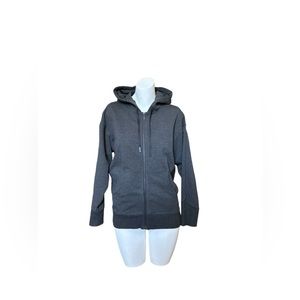 LULULEMON SIZE 4 LIGHT WEIGHT FULL ZIP HOODIE DARK CHARCOAL c14